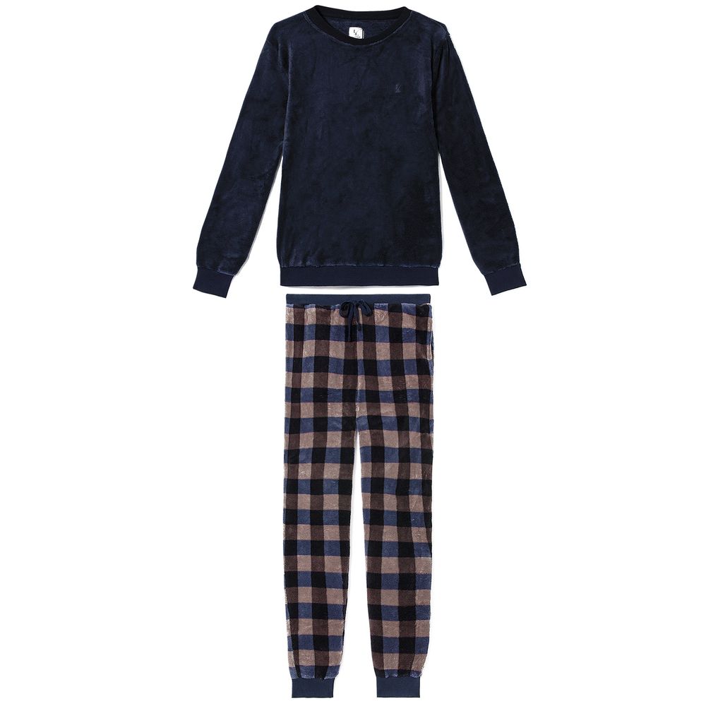 Pijama-Masculino-Lua-Lua-Soft-Fleece-Calca-Xadrez
