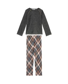 Pijama-Infantil-Masculino-Toque-Malha-Mescla-Xadrez