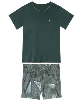 Pijama-Masculino-Curto-Recco-Microfibra-Tropical