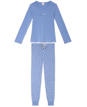 Pijama-Feminino-Lua-Encantada-Punhos-Algodao-Sono