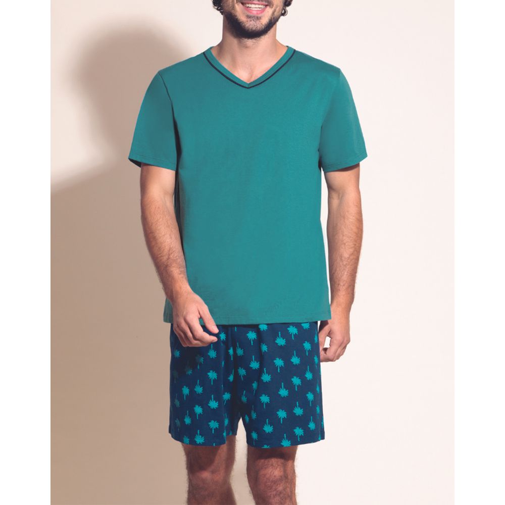 Pijama-Masculino-Any-Any-100--Algodao-Short-Palmeira