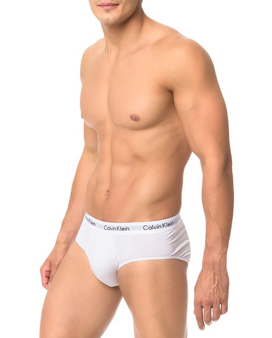 Kit 3 Cuecas Slip 100% Algodão Calvin Klein com Abertura Frontal