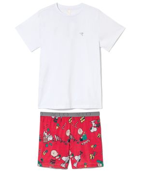 Pijama-Masculino-Acuo-Algodao-Short-Cetim-Natal-Snoopy