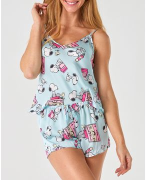 Pijama-Feminino-Acuo-Cetim-Toque-de-Seda-Snoopy