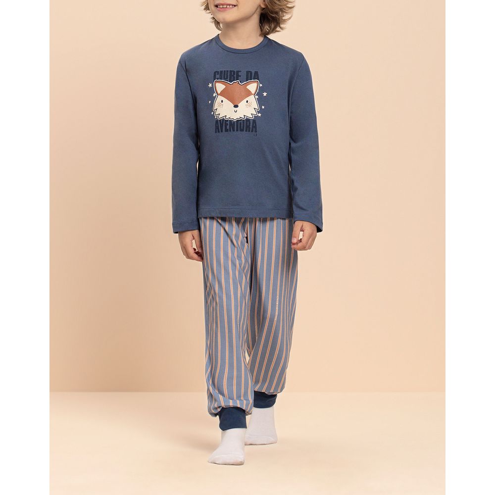 Pijama-Infantil-Masculino-Lua-Encantada-Algodao-Raposa