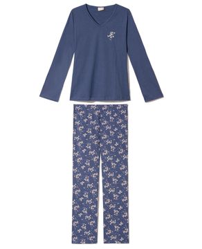 Pijama-Feminino-Lua-Encantada-100--Algodao-Floral