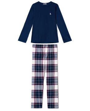 Pijama-Masculino-Lua-Cheia-Flanelado-Calca-Xadrez