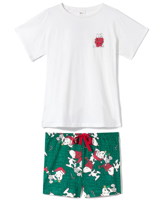 Pijama-Feminino-Snoopy-Acuo-100--Algodao-Natal Pijama-Feminino-Snoopy-Acuo-100--Algodao-Natal