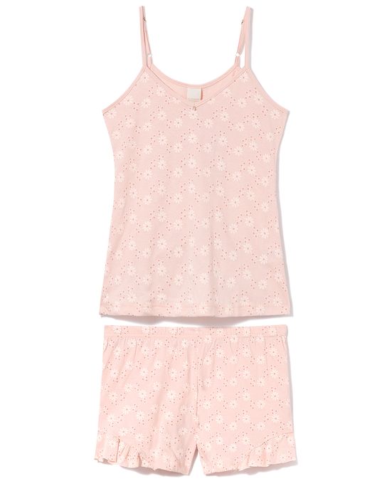 Pijama-Feminino-Algodao-Alca-Lua-Encantada-Floral