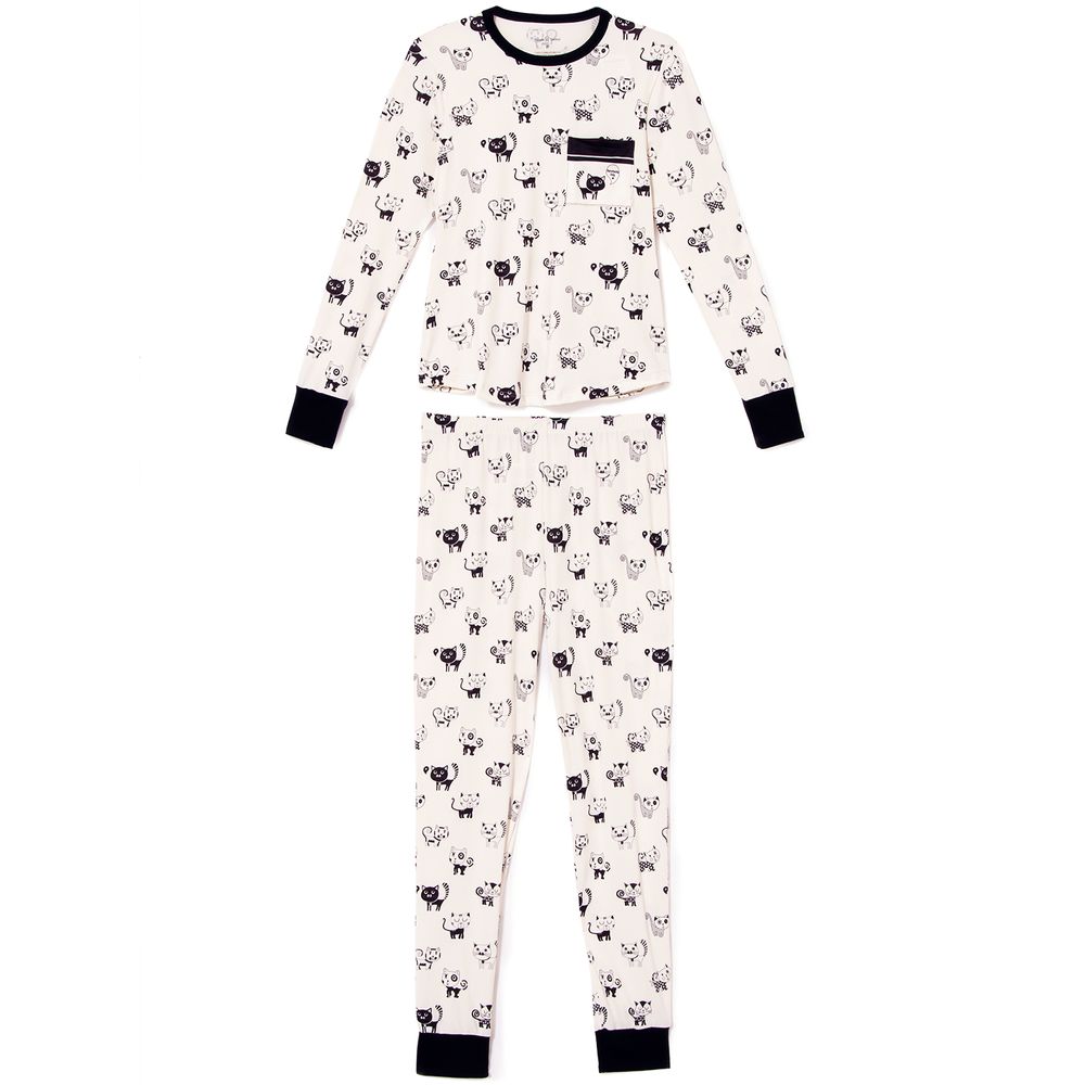 Pijama-Feminino-Daniela-Tombini-Skin-Touch-Gatos