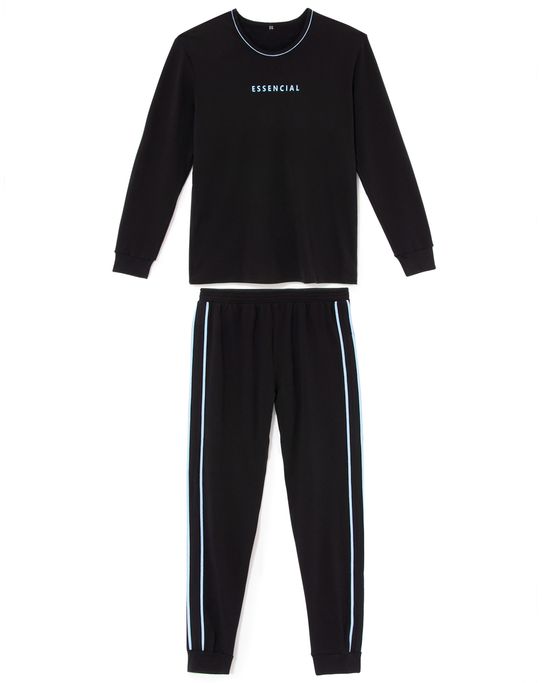 Pijama-Masculino-Recco-Moletinho-Flanelado-Punhos