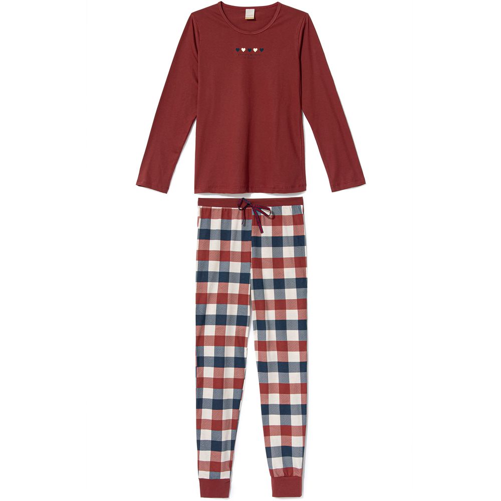 Pijama-Feminino-Lua-Encantada-100--Algodao-Xadrez