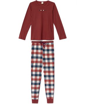 Pijama-Feminino-Lua-Encantada-100--Algodao-Xadrez