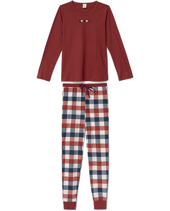 Pijama-Feminino-Lua-Encantada-100--Algodao-Xadrez