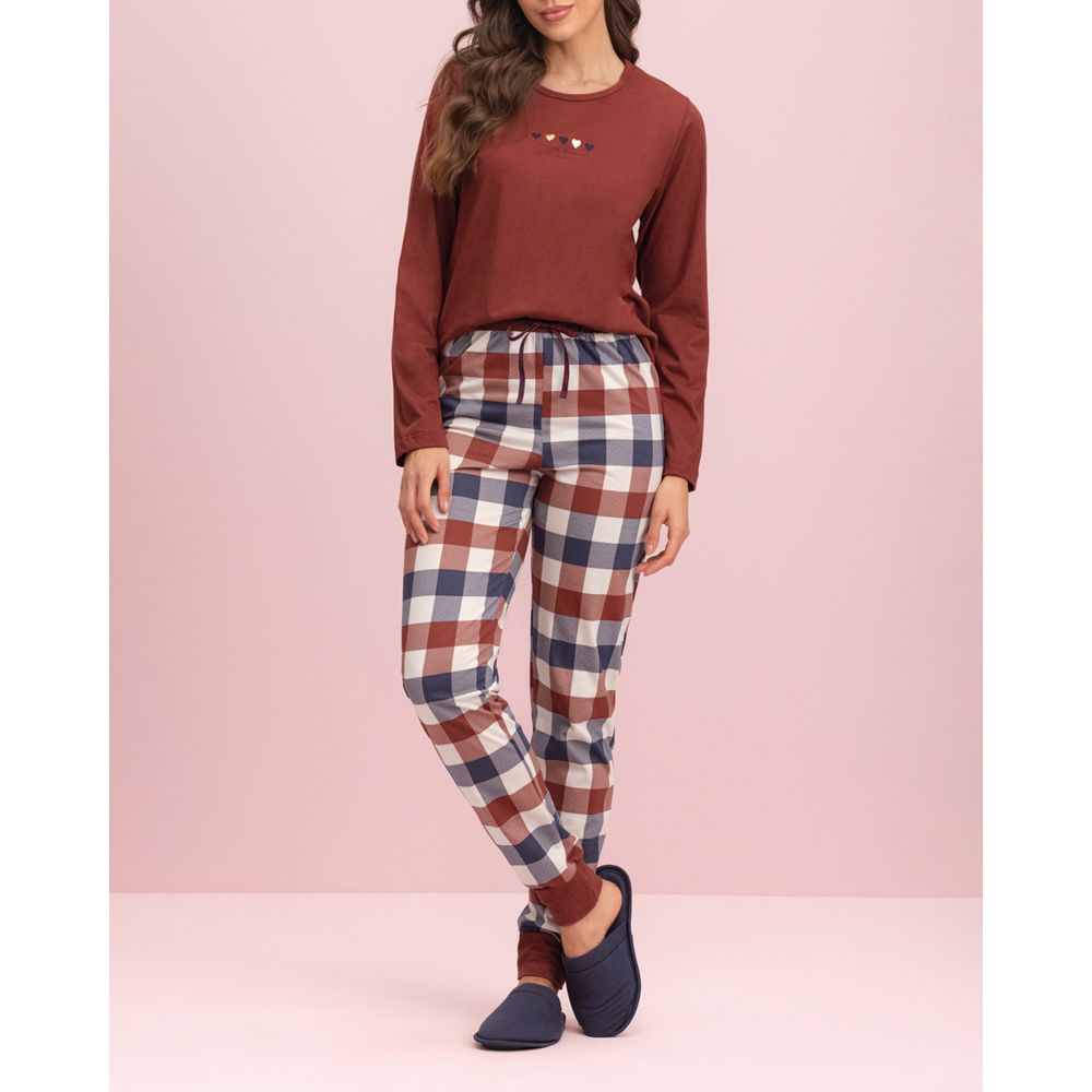 Pijama-Feminino-Lua-Encantada-100--Algodao-Xadrez