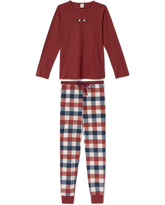 Pijama-Feminino-Lua-Encantada-100--Algodao-Xadrez