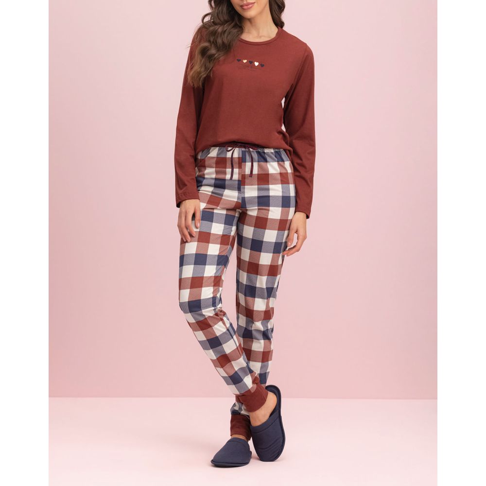 Pijama-Feminino-Lua-Encantada-100--Algodao-Xadrez