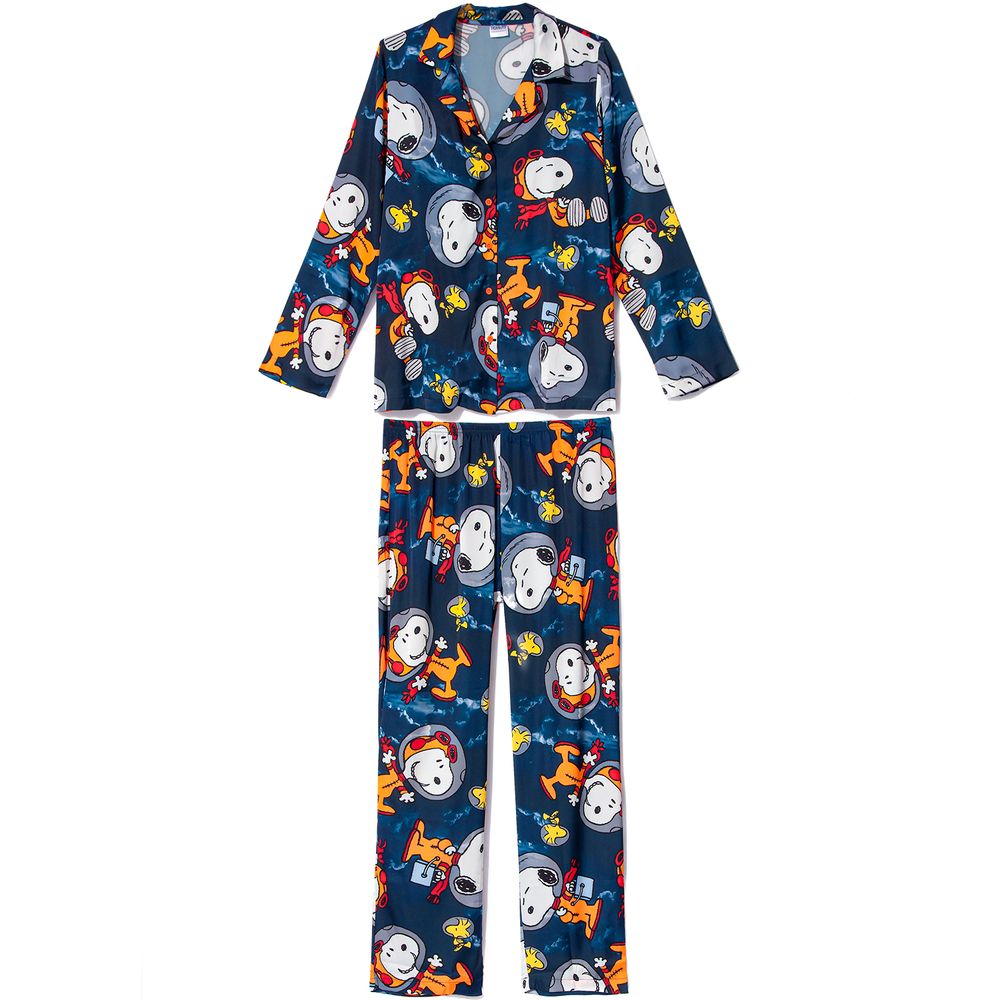 Pijama-Americano-Snoopy-Astronauta-Acuo-Cetim