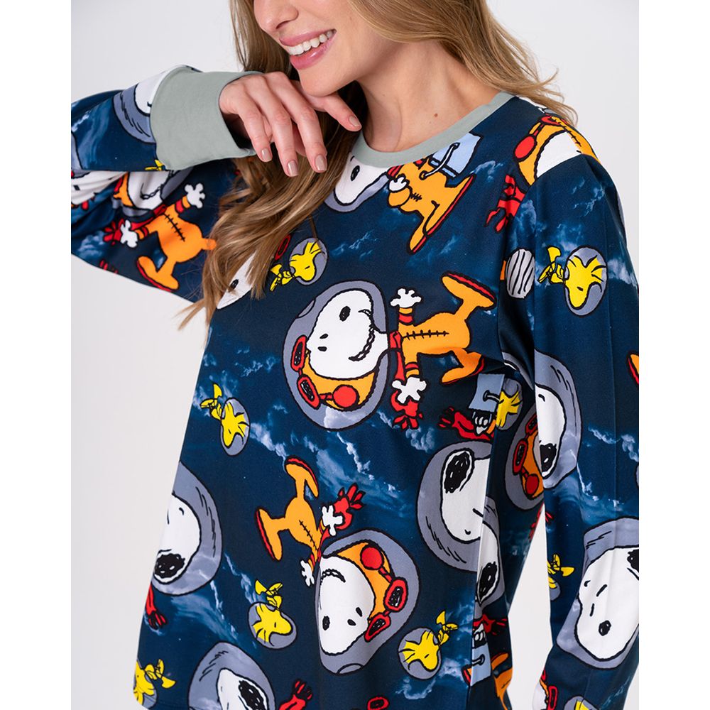Pijama-Feminino-Snoopy-Astronauta-Acuo-Skin-Light