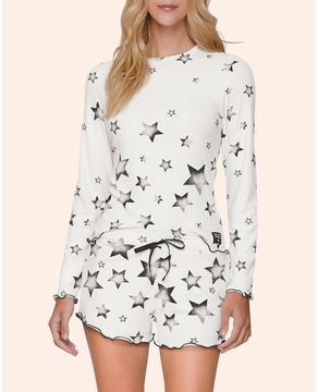 Pijama-Manga-Longa-e-Short-Lua-Lua-Canelado-Star